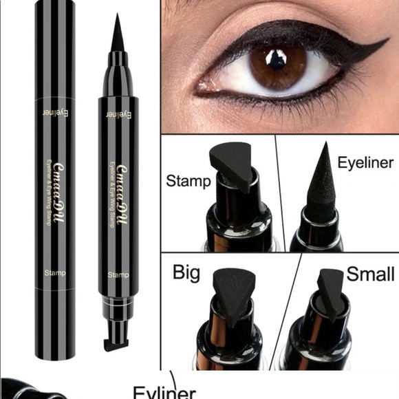 🌺HP🌷 Eyeliner liquid pen sponge stamp waterproof large small stamp black - Picture 1 of 4